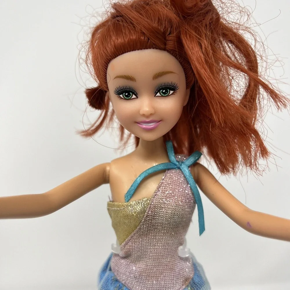 Zuru Sparkle Girlz Fashion Fantasy Doll Collection Red Hair Doll Pink Blue Dress